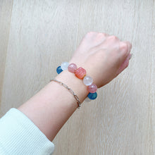 Load image into Gallery viewer, Aquamarine &amp; Pink Quartz &amp; Moon Stone &amp; Agate Bracelet
