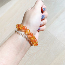 Load image into Gallery viewer, Natural Bi-color Hematoid Quartz Bracelet
