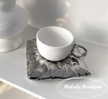 Load image into Gallery viewer, The Pillow Mug Set -- Metal White
