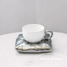 Load image into Gallery viewer, The Pillow Mug Set -- Metal White
