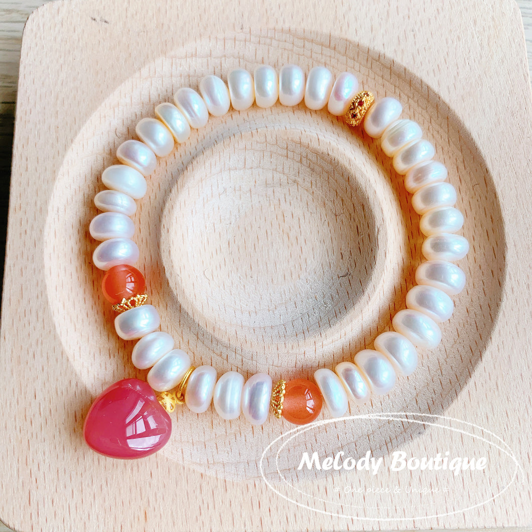 Freshwater Pearl Agate Bracelets  #2