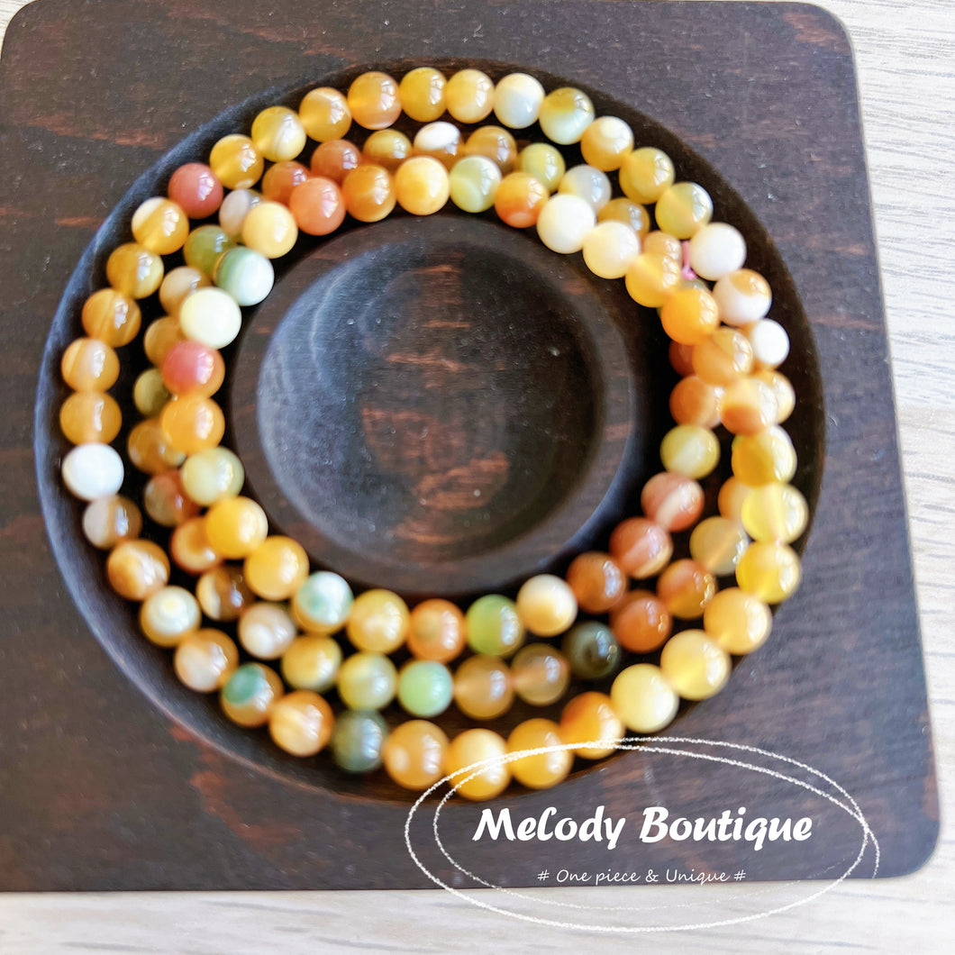 Alashan Agate Bracelets -- Mango