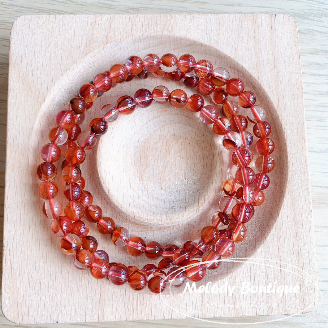 Natural Red Hematoid Crystal Bracelet