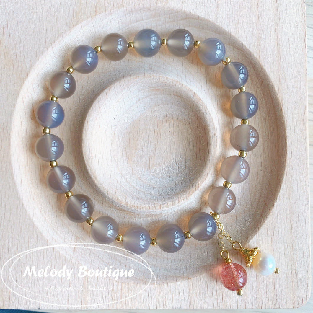 Grey Agate Bracelets