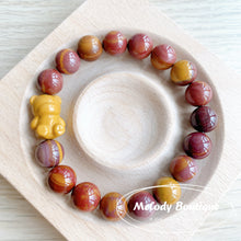 Load image into Gallery viewer, Alashan Agate Bracelets Bear -- Red
