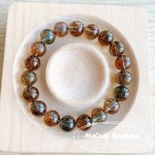 Load image into Gallery viewer, Black Gold Super 7 Copper Rutilated Crystal Bracelet #11
